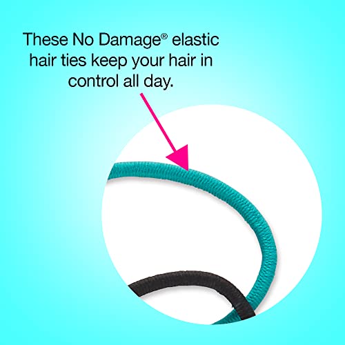 Scunci por Conair Sem Danos Beauty Laços de Cabelo Multicoloridos Grandes Elásticos para Mulheres e