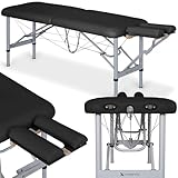 HABYS Massageliege Chiro Ultralux 19 | Klappbar Mobile | für die Chiropraktik | Höhenverstellbar Tragebares | Aluminium Schwarz | 140 x 50 cm