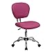 Flash Furniture Mid-Back Pink Mesh Swivel Task Chair with Chrome Base