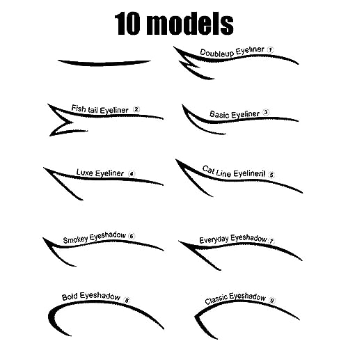 Booge HSL00316 4 Sheets Six In One Cat Eyeliner Stencil thumb #3