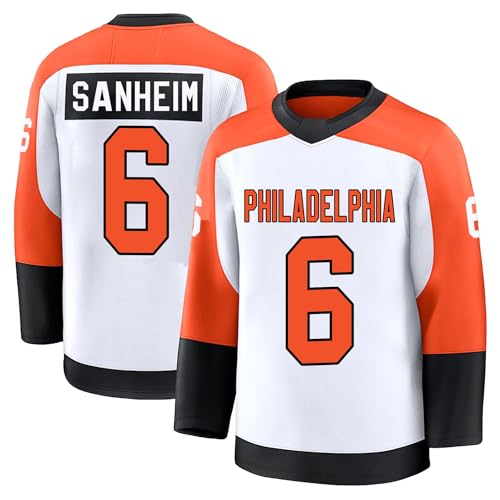 Travis Sanheim Jersey Mens/Women/Youth Stitched for Sports Fan White No Brand/Logos