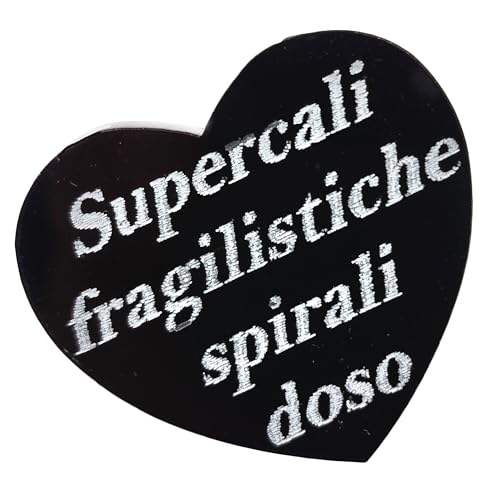 Bague cœur plexiglass noir Supercalifragilisespiralidos pour vos sorties urbaines