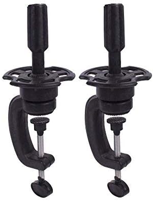 Adjustable Mannequin Head Stand, (2 Pack)Cosmetology Manikin Stand Clamp Holder Adjustable to Table