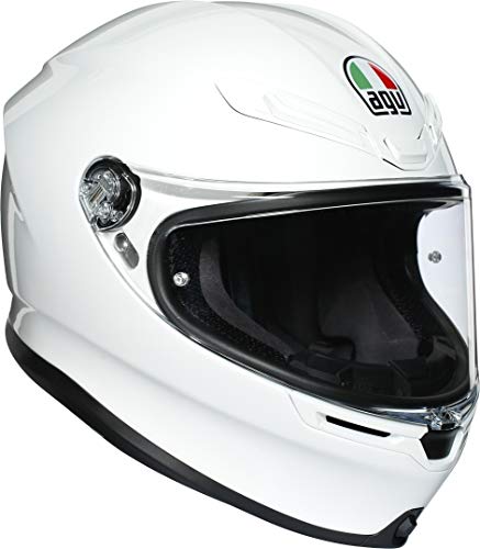Casque AGV K6 Max Vision Blanc S avec écran grand angle pour une visibilité maximale