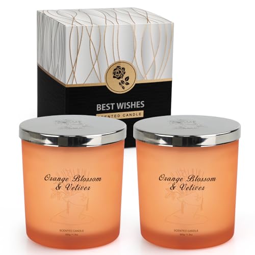 Candles, 2 Pack Lavender Scented Candles for Home Scented, Birthday Gifts for Women, Lavender Candle Set, Candles Gifts for Women, Mom,BFF, 23oz Soy Wax Large Jar Long Lasting Candles, Healing Candles