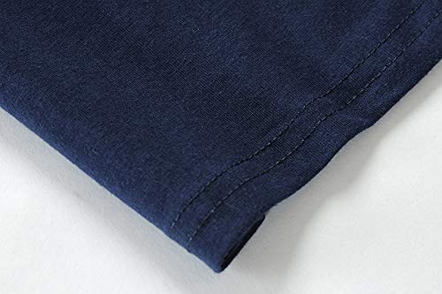 EULLA Kinder Jungen Schlafanzug Langarm Baumwolle Winter Pyjama Set Weltraum Planeten Zweiteiliger Nachtwäsche 7 Jahre alt Größe 122 B-Dunkelblau Weltraum Planeten DE 122