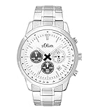 s oliver chronograph uhrzeit einstellen Edelstahlband gebürstet, teilweise poliert, mit Sicherheitsfaltschließe