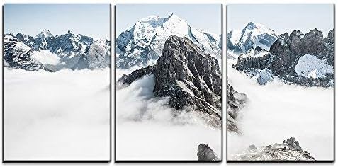 Amazon.com: wall26 - 3 Piece Canvas Wall Art - Winter Landscape ...