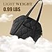 Bagstash Puffer Tote Bag for Women - Large Quilted Tote Bag Soft Puffy Purse Handbags with Compartments Quilted Crossbody Bag Puff Purse(Classic Black)