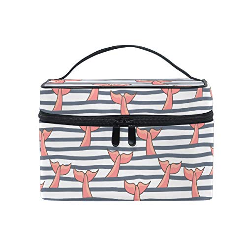 Trousse de maquillage compacte mais spacieuse à motif sirène