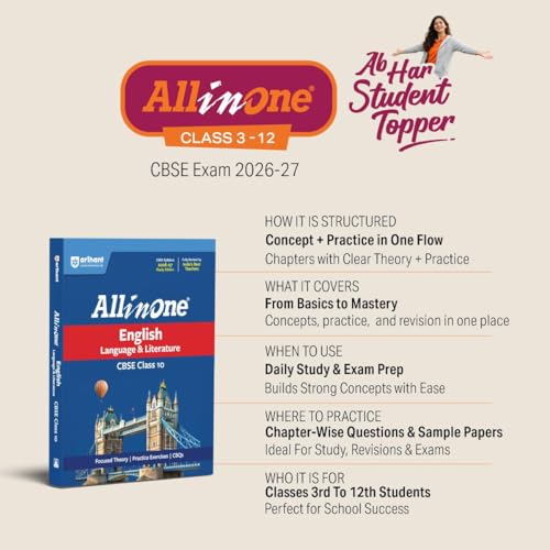Image of Arihant All in One for CBSE Class 9: ENGLISH LANGUAGE KAVERI - NCERT Based [ Includes Both R1 & R2 Syllabus] | Sample Papers & Mind Maps | - For 2027 Exams