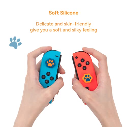 Geekshare Tampas De Polegar Em Forma De Pata De Gato Compatíveis Com Nintendo Switch/Oled/Switch Lit