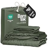 Bamtek 100% Viscose from Bamboo Sheets King Size, Super Soft Bedding Set, 4PC Cooling Sheets for Hot Sleepers, Vegan Silk Moisture Wicking, Organically Grown Bedsheet, Moss - 76' x 80'
