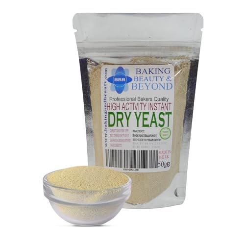 Instant Dry Yeast for Bread and Pizza 50g Household Active Dry Instant Yeast for Bread Making Fast Action for Baking At Home and Bread Machine