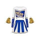 [LXYinRed] チアガール コスプレ チアリーダー 衣装 チア 仮装 コスチューム 演出服 応援 文化祭 学園祭 長袖応援団 058 (2456-1, M)