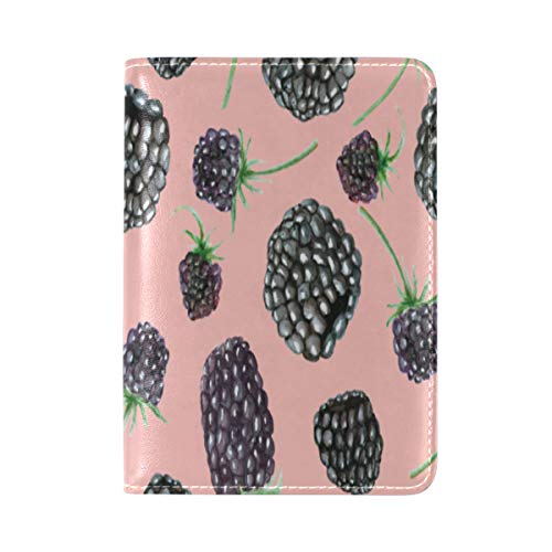 Passport cover case blackberry fruit color creative design leathe…
