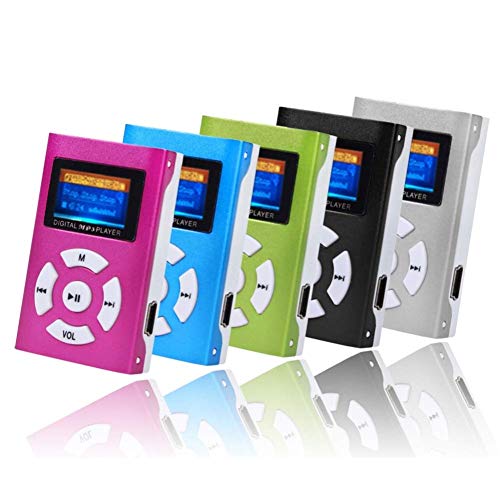 Mini tela LCD USB portátil digital MP3 TF leitor de música esportivo, verde, durável e útil design p