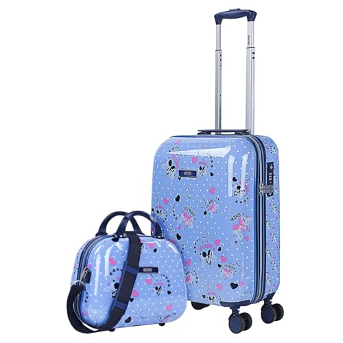 Skpat - Maletas De Viaje - Maleta Cabina 55x40x20 - Maletas Viaje Cabina 4 Ruedas. Maleta De Cabina Ligera Y Resistente. Maletas Cabina Con Candado Combinacion 131450b, Azul