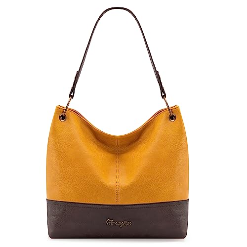 Image of Wrangler Hobo Bags for Women Vegan Leather Top Handle Shoulder Purses and Handbags