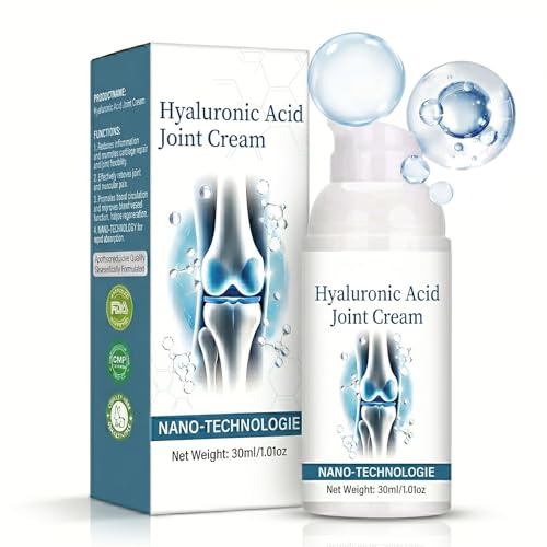 Hyaluronsäure Gelenkcreme - Hyaluronic Acid Joint Cream - Hyaluronsäure Gelenkschmerzen Salbe für Rücken Nacken Hände Knie - Gelenkpflegecreme Gelenk Soothes Creme - Nicht fettend & langanhaltend