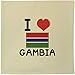 Azeeda 40cm 'I Love Gambia' Funda de cojín de Lona (CV00023502)