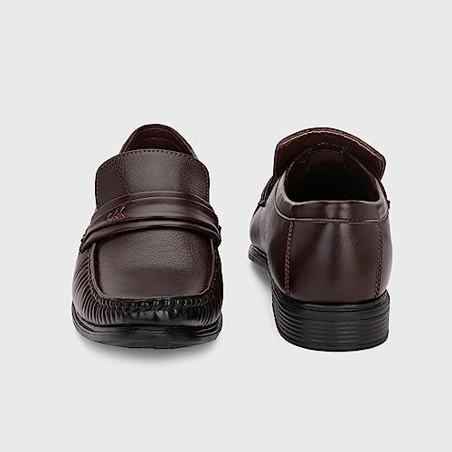 Image of Centrino Men's Moccasin Formal Shoe |Stylish & Comfortable Slip-On Shoes for Casual |Premium Slip-On Loafers | Leather Comfort Moccasin Every day wear |Versatile, Durable & Fashionable Footwear (6433)