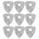 VICASKY 10個吉他拨片 厚 ウールフェルト製 柔らかいグレー色 ギター ウクレレ対応 フェルトピック 弾きやすく耐久性良好 軽量で持ち運び便利