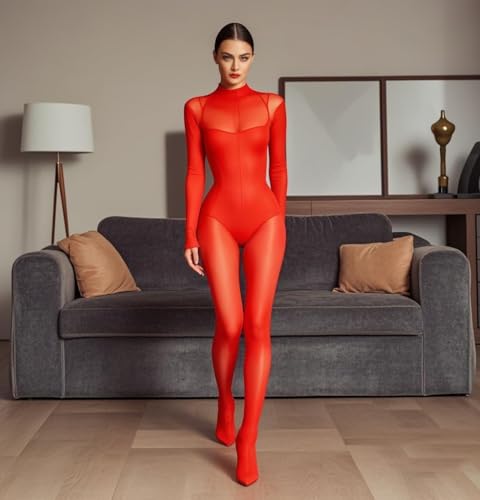 Image of VEBZIN Tights for Women Black Sheer 30D Tights High Waisted Stockings Pantyhose