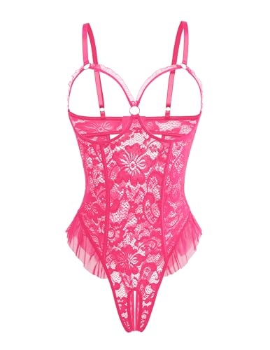 Image of Avidlove Women One Piece Lingerie Sexy Lace Babydoll Mini Bodysuit