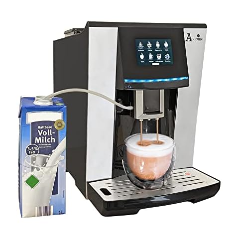 Acopino Vittoria One Touch Kaffeevollautomat und Espressomaschine mit Milchsystem,Cappuccino und Espresso auf Knopfdruck farbiges Touch Display Cover