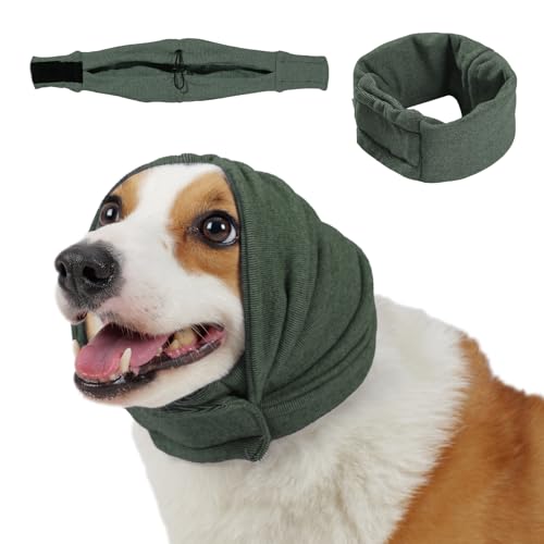Dog Calming Hoodie, No Shake Ear Wraps for Dogs, Adjustable Dog E...