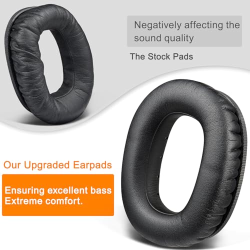 Almohadillas de repuesto SOULWIT para auriculares Marshall Monitor III (edición 3.0) ANC, cojines para orejas con cuero proteínico suave y espuma viscoelástica de alta densidad - Negro miniatura 5