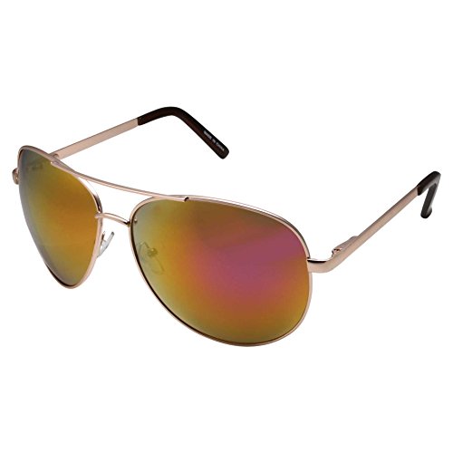 Image of grinderPUNCH XL Wide Frame Aviator Sunglasses - Large 148mm Wide - Mirrored Lens