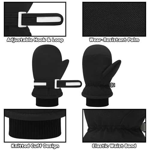 Olreco Baby Toddler Mittens Waterproof Toddler Snow Gloves Infant Baby Mittens Winter Kids Ski Gloves for Boys Girls4