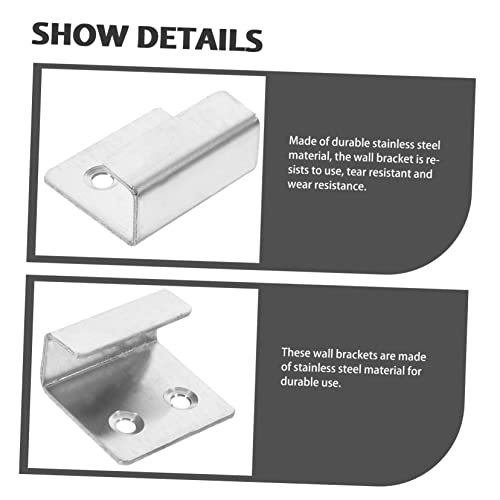 Image of 10pcs Ceramic Tile Pendant Wall Brackets Stainless Steel Plate Hangers Rustic Home Decor Hooks for Hanging Frame Mirror Clip
