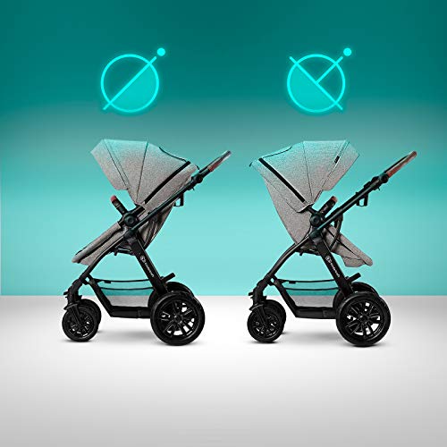 GLOKID Passeggino Trio 3 In 1: Navicella, Passeggino E Seggiolino Auto – Pieghevole, Ruote Antiforatura, Ammortizzate, Completo Di Accessori (Kaki)