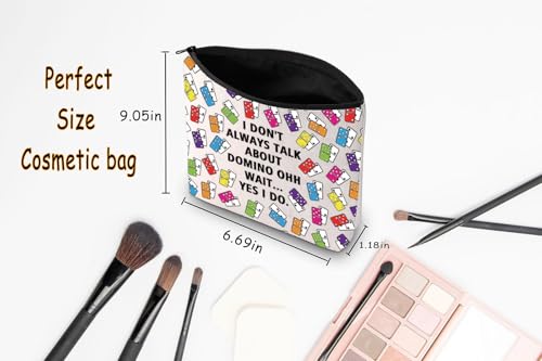 Bolsa cosmética casual con diseño de dominó miniatura 2