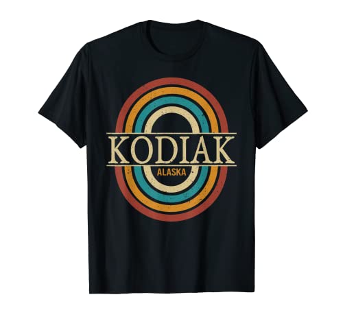 Vintage Retro Kodiak Alaska AK Women Men Souvenirs T-Shirt