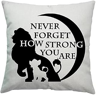 Inspirational Gifts Cushion Cover Never Forget How Strong You are Inspirational Gifts for Women Men Girls Boys Birthday Gifts