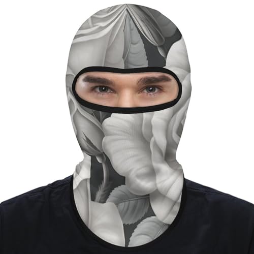 Balaclava de Patrón Rosa Gris para Hombres y Mujeres con Protección UV, para Deportes al Aire Libre, Esquí y Camping miniatura 1