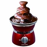 OVENTE 3 Tier Chocolate Fondue Fountain Machine, Stainless Steel Electric Mini Choco Warmer for Parties, Melts Cheese, Liqueurs, Dip...