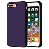 Silicone Case for iPhone 6s Plus and iPhone 6 Plus, Solid Color Dark Purple Phone Case Full Body Protection Shockproof Drop Protection Cover