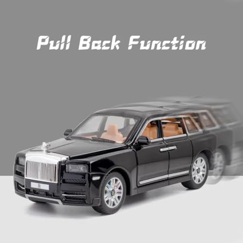Image of 1:32 Scale Rolls Royce CULLINAN Toy Car | Metal Pullback Diecast Car for Kids with Openable Doors, Sound, Light Effects Toy for Car Enthusiasts (Color As Per Available)
