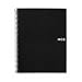 Miquelrius 8.5 x11 Wirebound Notebook, 6-Subject, College Ruled, Black