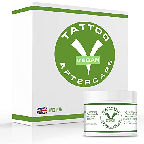 The Aftercare Company Tattoo Aftercare 100 Vegan Help Heal Maintain Pattern Body Art Balm Moisturize Soften Tatt Skin Care Cream Butter No-Petroleum Organic Natural Solution LARGE (115g)