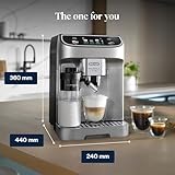 De'Longhi ECAM322.70.SB Magnifica Plus Automatic Coffee Machine with LatteCrema Hot, Bean to Cup Espresso Machine with 18 One-Touch Recipes, Full-Touch Control Panel, 1450W, Silver/Black - Image 7