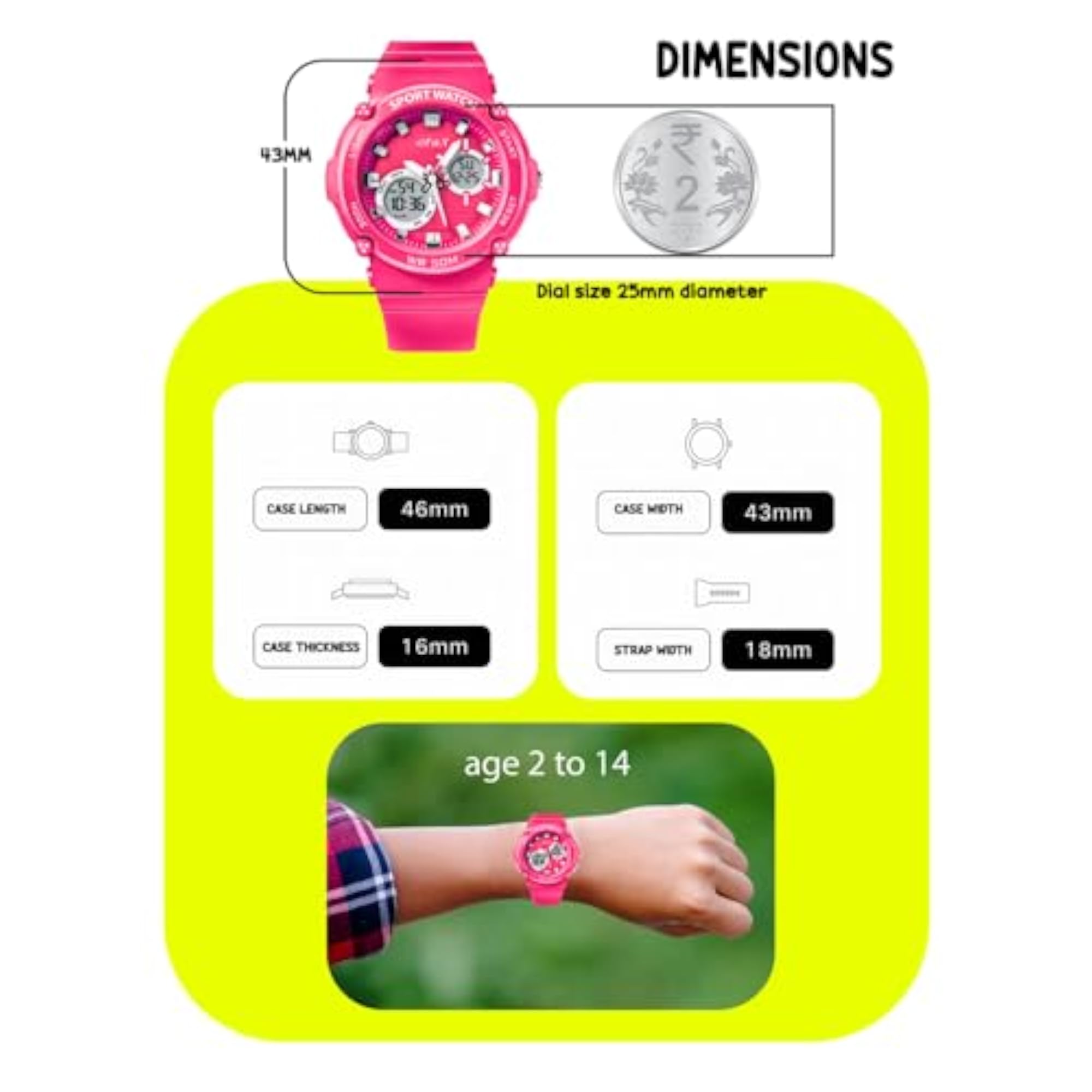 Kids Round Premium Analog Digital Sports Watch