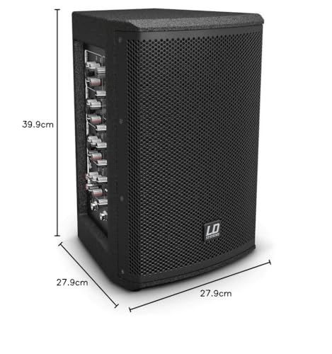 LD Systems Mix 6 A G3-2-Weg Aktiv-Lautsprecher mit Integriertem 4-Kanal-Mixer, 6.5’’
