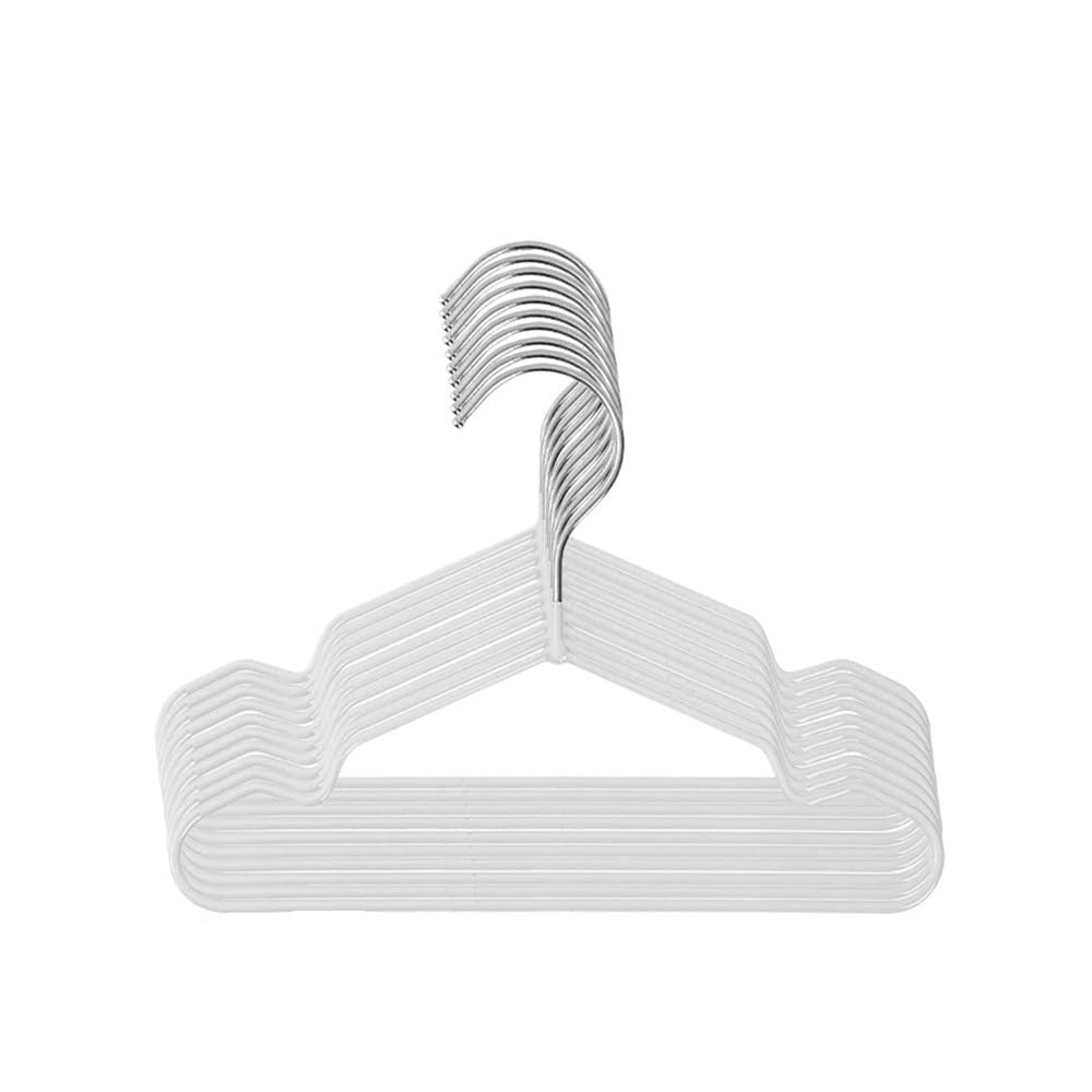 10Pcs Pet Clothes Hangers, Space-Saving Metal For Apparel, Ideal For Pets(White L 10pcs)