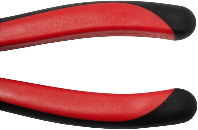 K Tool International 52007T 7" Diagonal Cutting Pliers for Garages, Repair Shops, and DIY, Chrome Vanadium Steel, Heat Treated, Ergonomic Comfort Grip Handle, Red/Black